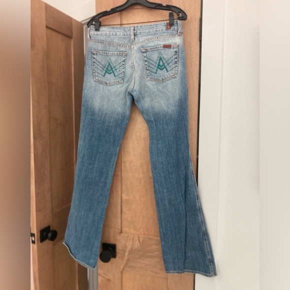 7 For All Mankind A Pocket Jeans 29 Boot Cut Light To Med Wash - Picture 2 of 4